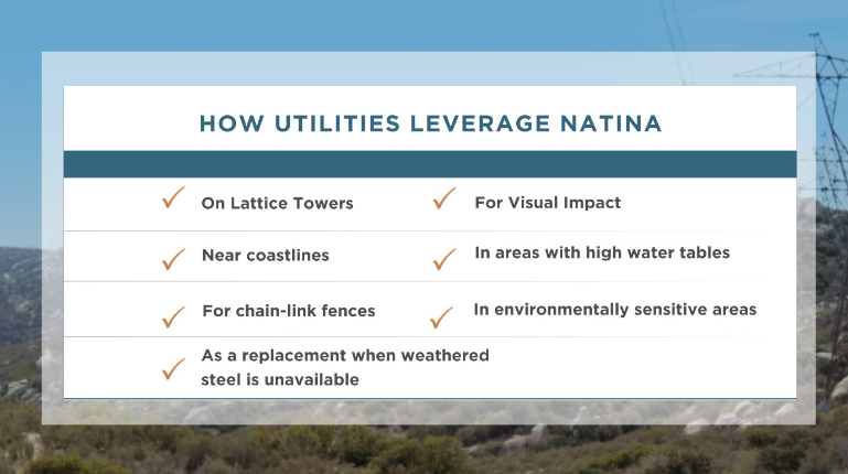 Chart displaying why utilities should use Natina and its advantage.