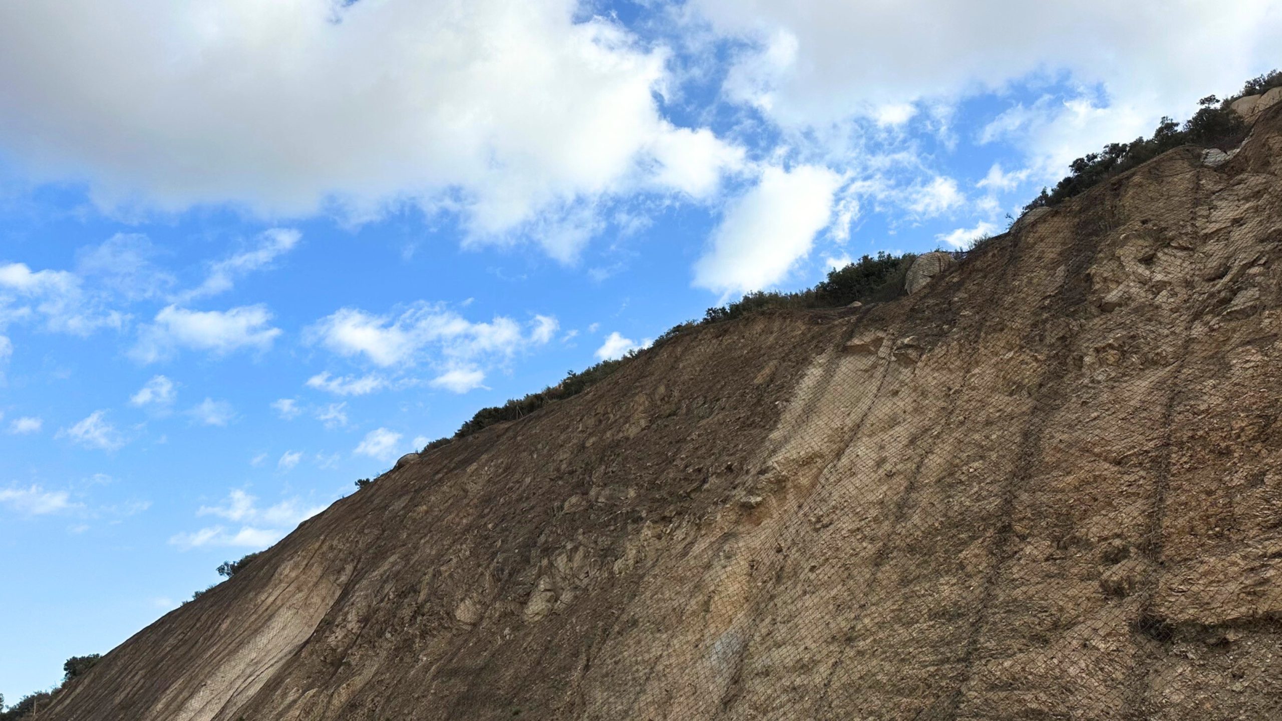 Natina rockfall mesh on hillside