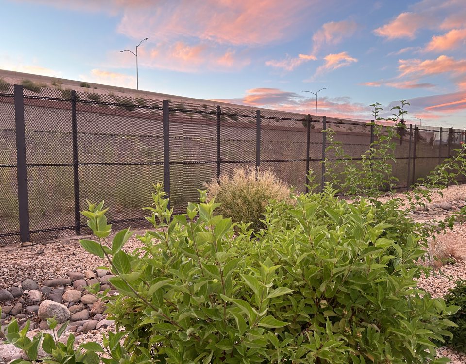 Natina security fencing along high visibility corridor