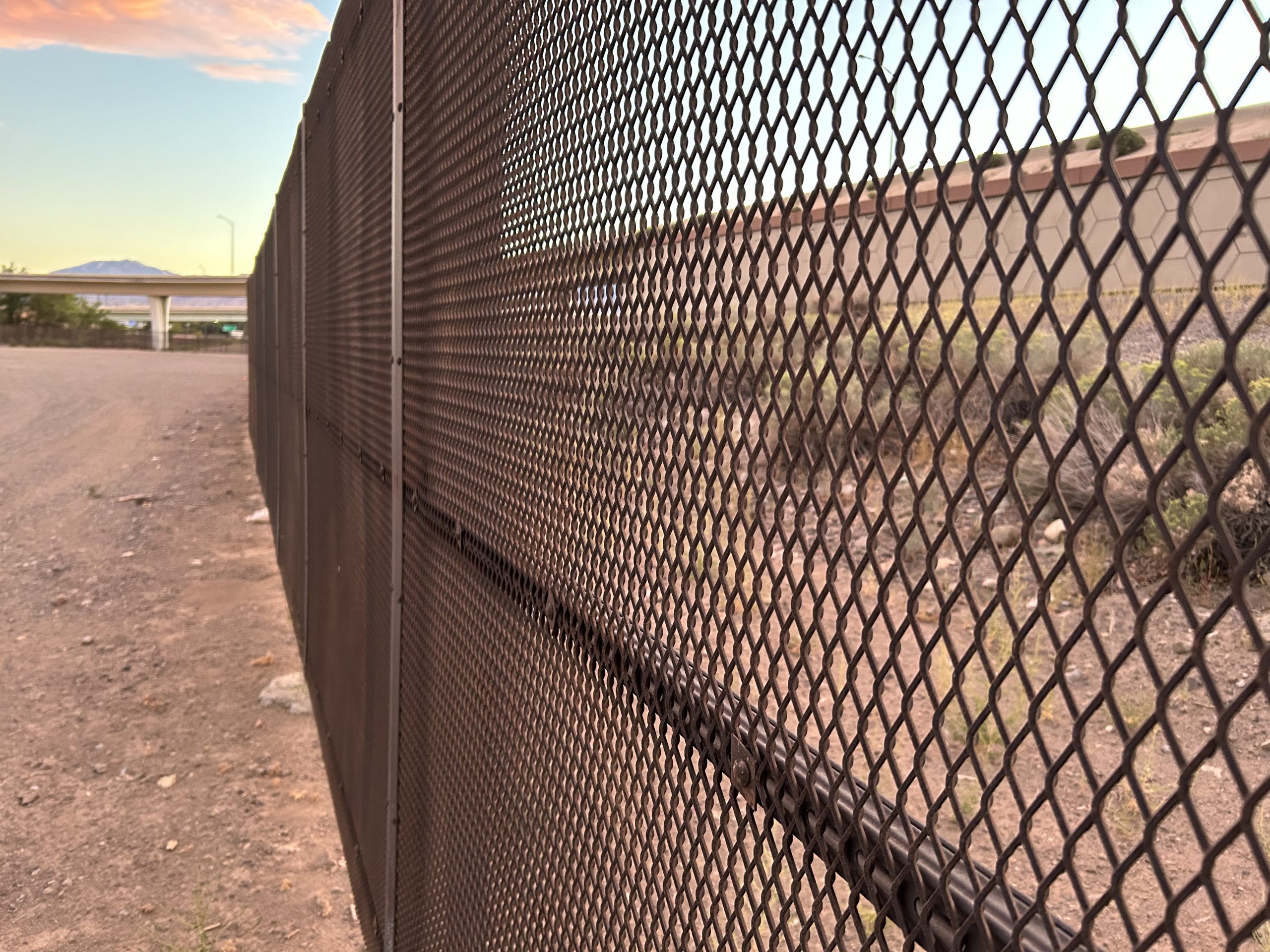 Natina high visibility corridor fencing with steel mesh panels