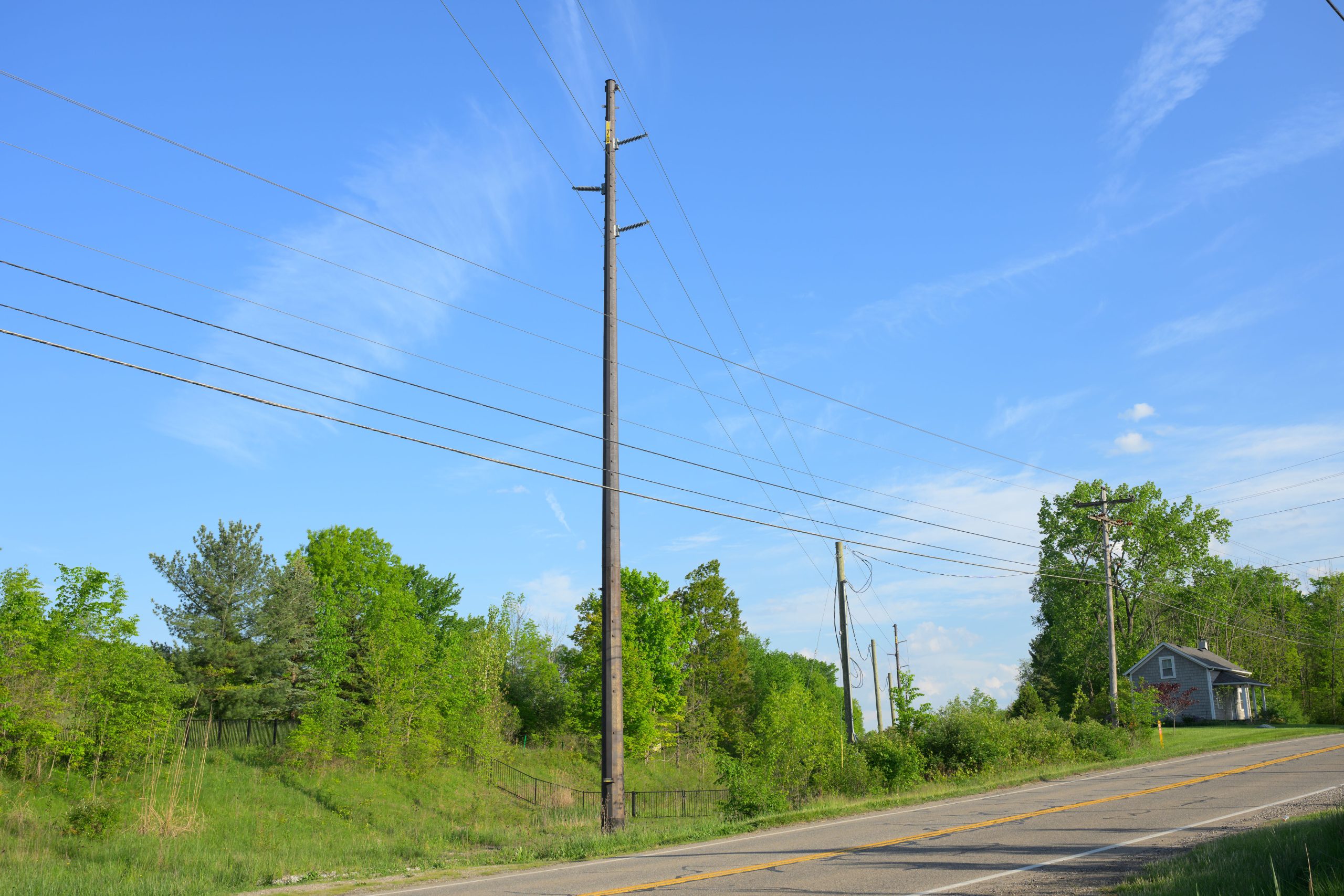 Natural finish for utility structures in Ohio